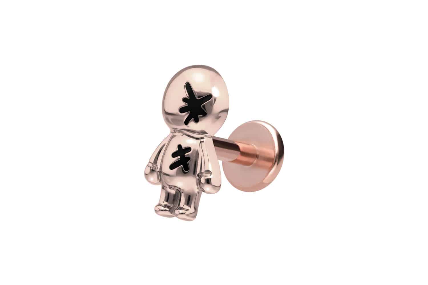 Titan Labret Piercing mit Innengewinde PUPPE